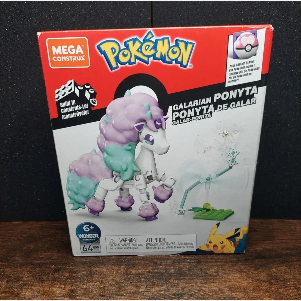 Mega Construx Pokemon Ponyta Galarian GYG94 64Pcs 6+ Wonder Builders